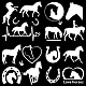 4Pcs 4 Styles Square PET Waterproof Self-adhesive Car Stickers(DIY-GF0007-45C)-1