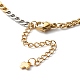 Two Tone 304 Stainless Steel Curb Chain Necklaces(X-NJEW-JN03541)-5