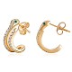 925 Boucles d'oreilles à tige en forme de serpent en argent sterling avec zircone cubique pour femme(JE959A)-1