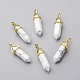 Natural Howlite Double Terminated Pointed Pendants(G-G902-B21)-4