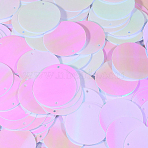 80G PVC Pendants, Flat Round, Colorful, 30x0.3mm, Hole: 1.3mm(KY-SC0002-50A)