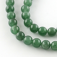 Round Natural Green Aventurine Beads Strands, 8mm, Hole: 1mm, about 46pcs/strand, 15 inch(X-G-R331-8mm-01)