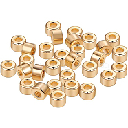 Brass Beads, Long-Lasting Plated, Column, Real 18K Gold Plated, 6x4mm, Hole: 2.5mm, 30pcs/set(KK-BC0004-19G)