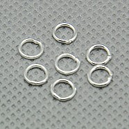 925 Sterling Silver Round Rings, Soldered Jump Rings, 5x0.75mm, Hole: 3.5mm(STER-A005-27)