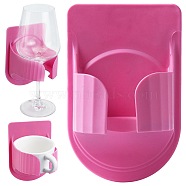Gorgecraft Plastic Red Wine Glass Holder Portable Wall-mounted, Pearl Pink, 163x104x86mm, Inner Diameter: 80mm(ODIS-GF0001-09C)