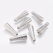 CCB Plastic Beads, Cone, Platinum, 25.5x9mm, Hole: 1.5mm(CCB-F006-20P)