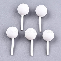 Handmade Polymer Clay 3D Lollipop Embellishments, for Party DIY Decorations, White, 21~26x10.5mm(X-CLAY-T016-82G)