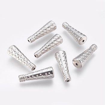 CCB Plastic Beads, Cone, Platinum, 25.5x9mm, Hole: 1.5mm