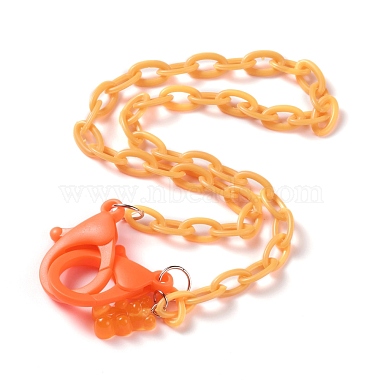 Personalized ABS Plastic Cable Chain Necklaces(NJEW-JN03220)-3