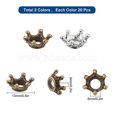 サニークルー 40 個 2 色チベットスタイル合金ビーズキャップ(FIND-SC0003-12)-2