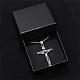 Cross Pendant Necklace with Jesus Crucifix Religious Necklace Sacrosanct Charm Neck Chain Jewelry Gift for Birthday Easter Thanksgiving Day(JN1109A)-3