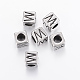 304 Stainless Steel Large Hole Letter European Beads(STAS-H428-01AS-W)-1