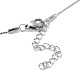 304 Halsketten mit rundem Kugelanhänger aus Edelstahl für Damen(NJEW-D056-01A-01P)-3