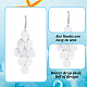 2 Pairs 2 Colors Natural Shell Teardrop Cluster Dangle Earrings(EJEW-AN0001-69)-3