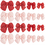 48Pcs 8 Styles Opaque Resin Cabochons, Bowknot Shape, Mixed Color, 19~35x23~43x5~7.5mm, 6pcs/style(CRES-CP0001-05)
