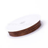 Round Copper Jewelry Wire, Saddle Brown, 24 Gauge, 0.5mm, about 1902.88 Feet(580m)/1000g(CWIR-S003-0.5mm-16)