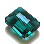 Imitation Austrian Crystal Beads, Grade AAA, Faceted, Rectangle, Dark Cyan, 8x9.5x5mm, Hole: 0.9~1mm(SWAR-F060-10x8mm-24)