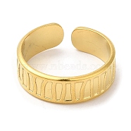 304 Stainless Steel Open Cuff Rings, Golden, US Size 7 1/4(17.5mm)(RJEW-K245-72G)