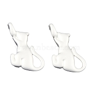 Alloy Pendants, Cat Shape, Matte Silver Color, 23x20x4mm, Hole: 4x2mm(FIND-B038-18MS)