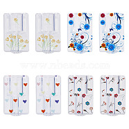 4 Pairs 4 Style TPU Data Cable Protective Sleeve, Charging Cable Saver for i-Phone 14/13, Flower/Heart Pattern, Mixed Patterns, 28x17.5x8.5mm, Inner Diameter: 10.3x5.7mm, 1 pair/style(AJEW-HY0001-31)