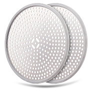 304 Stainless Steel Drain Hair Catchers, Sturdy Shower Drain Cover, for Bathroom, Bathtub, Handbasin and Kitchen, Flat Round, Stainless Steel Color, 120x3.5mm, Hole: 3mm & 10x4.5mm(AJEW-WH0248-171)