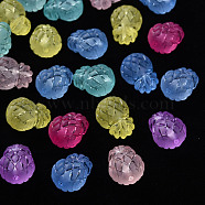 Frosted Acrylic Beads, Pineapple, Mixed Color, 14x11x10mm, Hole: 1.8mm, about 633pcs/500g(MACR-S373-49K)
