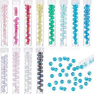 Olycraft 4 Sets 2 Style Plastic Round Beads, with Hole, DIY Jewelry Epoxy Handmade Craft Supplies, Mixed Color, 1/4 inch(0.6cm), 20pcs/set, 2sets/style(KY-OC0001-07)