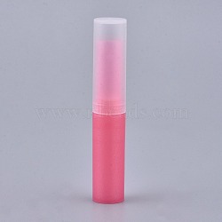 DIY Empty Lipstick Bottle, Lip Gloss Tube, Lip Balm Tube, with Cap, Hot Pink, 8.3x1.5cm, Capacity: 4ml(0.13 fl. oz)(DIY-K029-05)