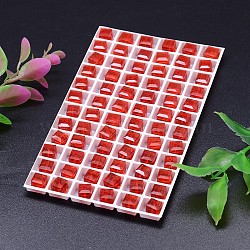 Faceted Cube Imitation Austrian Crystal Bead Strands, Grade AAA, Red, 6x6mm, Hole: 0.7~0.9mm, about 68pcs/strand, 15.7 inch(G-M184-6x6mm-06A)