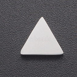 Non-Tarnish 201 Stainless Steel Charms, for Simple Necklaces Making, Stamping Blank Tag, Laser Cut, Triangle, Stainless Steel Color, 7.5x8.5x3mm, Hole: 1.8mm(STAS-R109-JA423-1)