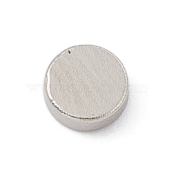 Flat Round Refrigerator Magnets, Office Magnets, Whiteboard Magnets, Sturdy Mini Magnets, Platinum, 4x1mm(AJEW-F060-01A)