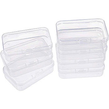 Plastic Bead Containers, Cuboid, Clear, 7.4x4.9x2cm, 16pcs, Carton: 20x13x8cm