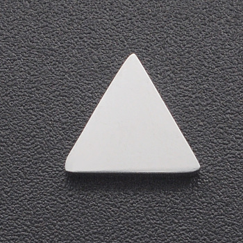 Non-Tarnish 201 Stainless Steel Charms, for Simple Necklaces Making, Stamping Blank Tag, Laser Cut, Triangle, Stainless Steel Color, 7.5x8.5x3mm, Hole: 1.8mm