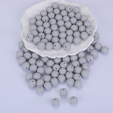 WhiteSmoke Round Silicone Beads