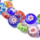 Flat Round Handmade Millefiori Glass Beads(LK-R004-21)-3