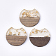 Resin & Walnut Wood Pendants(X-RESI-T023-A-11H)-1