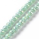Electroplate Opaque Solid Color Glass Beads Strands(GLAA-E036-10D)-1