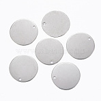 Tarnish Resistant 304 Stainless Steel Stamping Blank Tag Pendants, Flat Round, Stainless Steel Color, 20x0.5mm, Hole: 1.5mm(STAS-H396-A-05P)