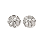 Non-Tarnish 316 Stainless Steel Bead Caps, Multi-Petal, Flower, Stainless Steel Color, 8x3mm, Hole: 1.5mm(STAS-C080-02B-P)