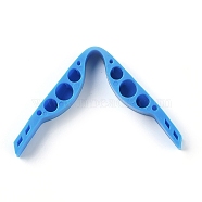 Reusable TPR Anti Fog Nose Bridge Strip, Prevent Eyeglasses from Fogging Bracket, Dodger Blue, 12x1.1x1cm, Hole: 2mm & 6mm & 8mm(AJEW-C006-01E)