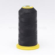 Nylon Sewing Thread, Black, 0.8mm, about 250mm/roll(NWIR-N006-01E2-0.8mm)