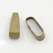 Brass Snap on Bails, Lead Free, Antique Bronze, 11x4mm(X-KK-H338-AB-LF)