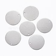 304 Stainless Steel Stamping Blank Tag Pendants, Flat Round, Stainless Steel Color, 20x0.5mm, Hole: 1.5mm(STAS-H396-A-05P)