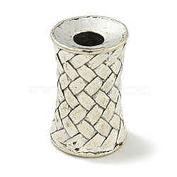 Tibetan Style Alloy European Beads, Cadmium Free & Lead Free, Large Hole Beads, Antique Silver, Column, 17x26.5mm, Hole: 6.5mm, about 38pcs/1000g(FIND-U015-12AS-01)