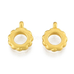 Alloy Charms, Matte Style, Donut, Matte Gold Color, 12x9x3mm, Hole: 1.2mm(FIND-G035-13MG)
