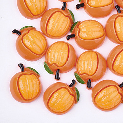 Resin Cabochons, Orange, Dark Orange, 30x24.5x10.5mm(CRES-S358-12)