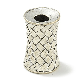 Tibetan Style Alloy European Beads, Cadmium Free & Lead Free, Large Hole Beads, Antique Silver, Column, 17x26.5mm, Hole: 6.5mm, about 38pcs/1000g