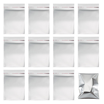 OPP Cellophane Storage Bags, Self Seal Bags, Rectangle, Silver, 8.8~11.2x7x0.01cm