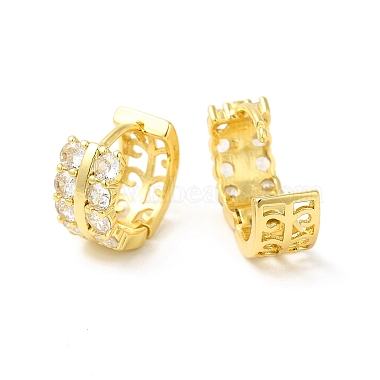 Cubic Zirconia Branch Thick Hoop Earrings(EJEW-E270-12G)-2
