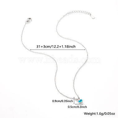 Cubic Zirconia Rabbit Pendant Necklaces(SA3308-1)-2